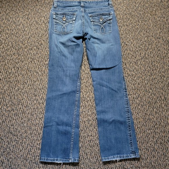 Vintage Calvin Klein Lean Bootcut Blue Jeans Size 4 EUC - Picture 5 of 16